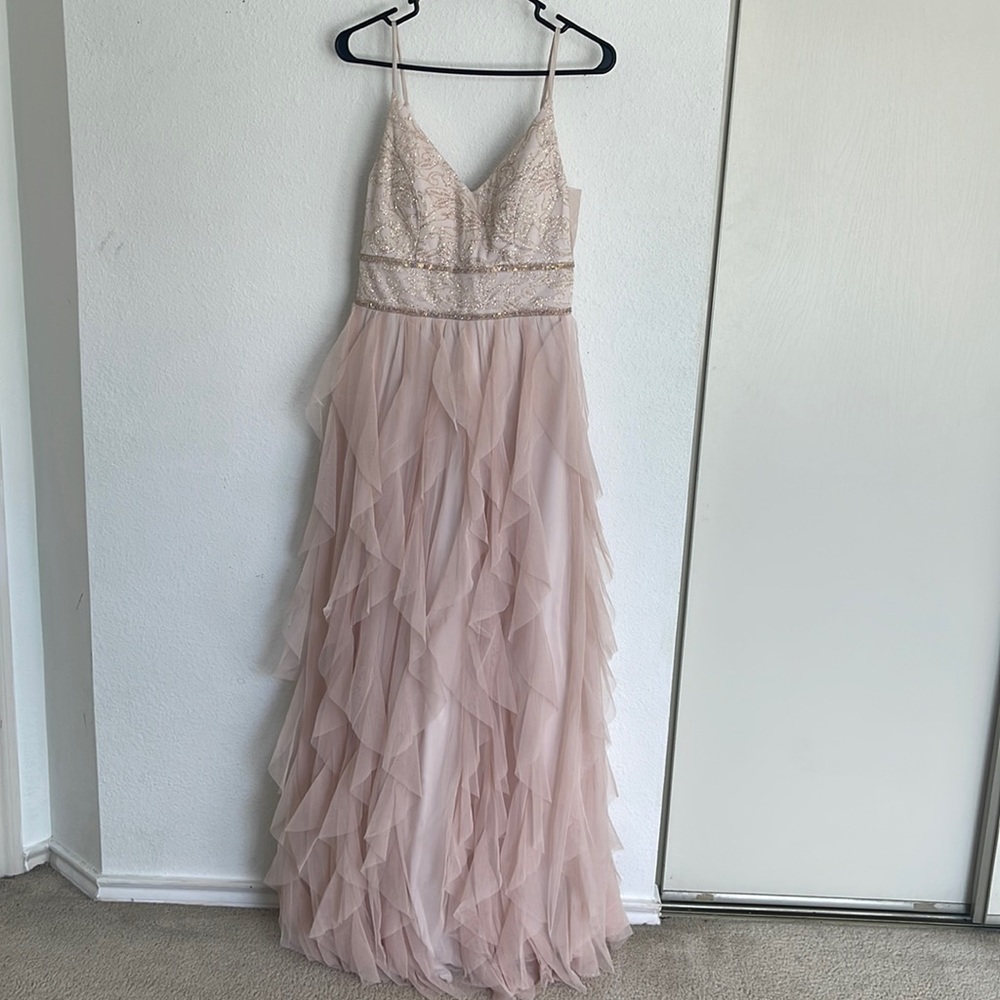 Pink dress for wedding, prom. Brand teeze me size 7/8